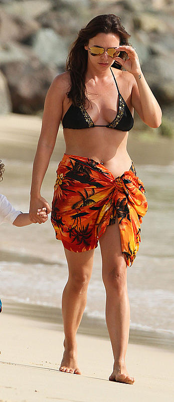 Jodi Albert in bikini on the beach in Barbados