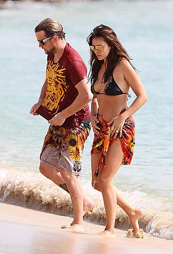 Jodi Albert in bikini on the beach in Barbados