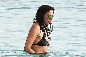 Jodi Albert in bikini on the beach in Barbados