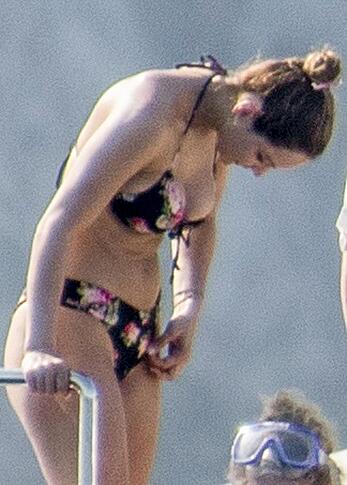 Katharine McPhee in bikini on a Yacht in Capri, Italy - July 03, 2019