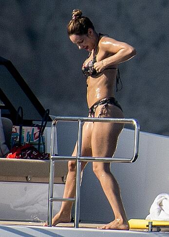 Katharine McPhee in bikini on a Yacht in Capri, Italy - July 03, 2019