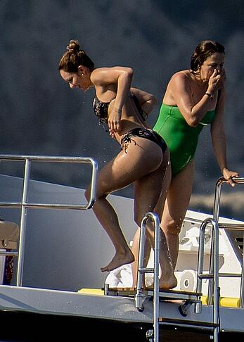 Katharine McPhee in bikini on a Yacht in Capri, Italy - July 03, 2019