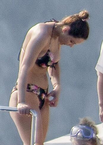 Katharine McPhee in bikini on a Yacht in Capri, Italy - July 03, 2019