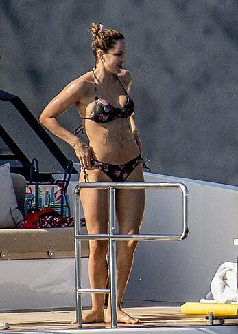 Katharine McPhee in bikini on a Yacht in Capri, Italy - July 03, 2019
