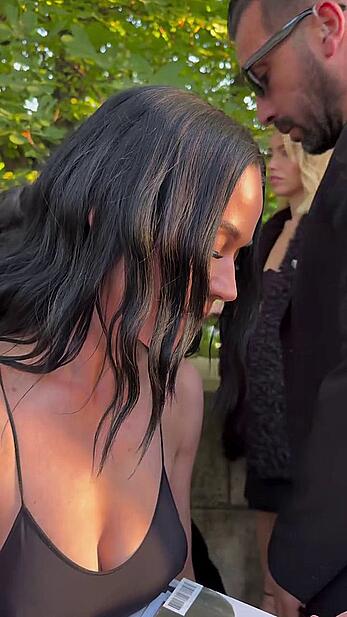 Katy Perry hard nipples at Paris For Lauren Sanchez's Bachelorette Party