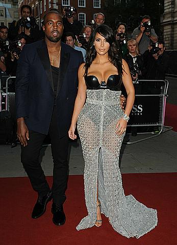 Kim Kardashian & Kanye West at GQ Men Of The Year Awards 2014 In London