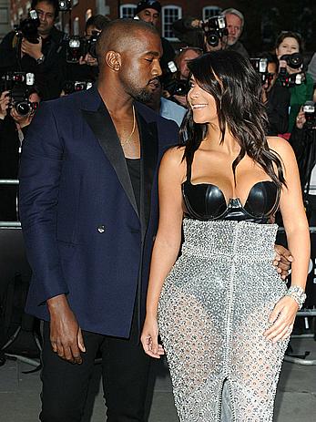 Kim Kardashian & Kanye West at GQ Men Of The Year Awards 2014 In London