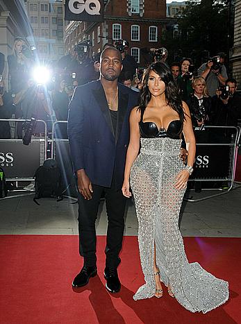 Kim Kardashian & Kanye West at GQ Men Of The Year Awards 2014 In London