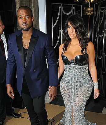 Kim Kardashian & Kanye West at GQ Men Of The Year Awards 2014 In London