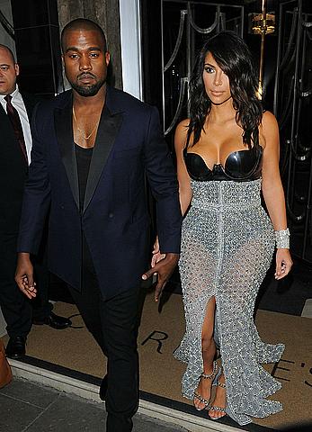Kim Kardashian & Kanye West at GQ Men Of The Year Awards 2014 In London