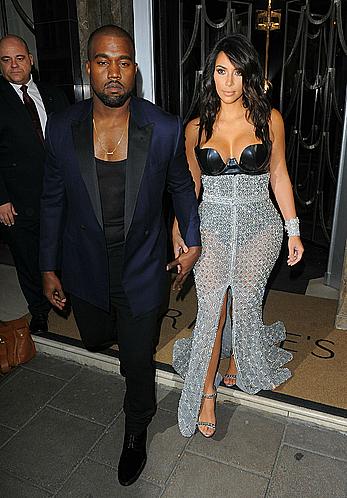 Kim Kardashian & Kanye West at GQ Men Of The Year Awards 2014 In London