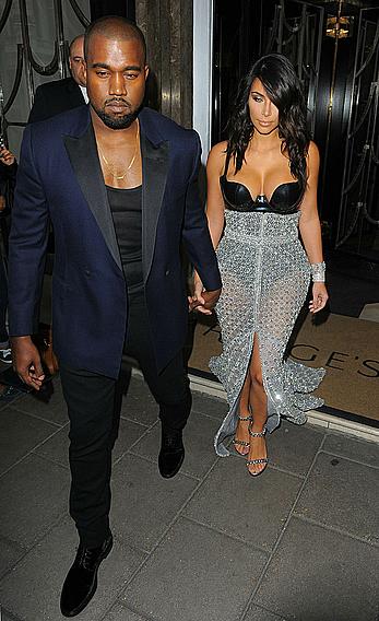 Kim Kardashian & Kanye West at GQ Men Of The Year Awards 2014 In London
