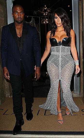 Kim Kardashian & Kanye West at GQ Men Of The Year Awards 2014 In London