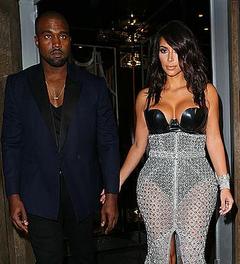 Kim Kardashian & Kanye West at GQ Men Of The Year Awards 2014 In London