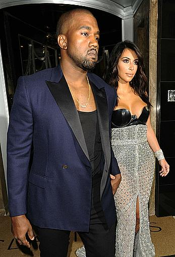 Kim Kardashian & Kanye West at GQ Men Of The Year Awards 2014 In London