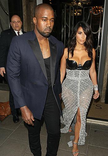 Kim Kardashian & Kanye West at GQ Men Of The Year Awards 2014 In London