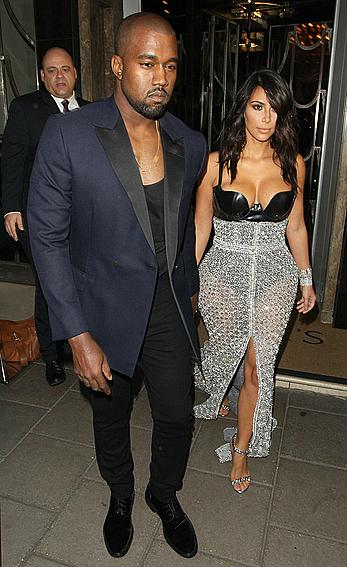 Kim Kardashian & Kanye West at GQ Men Of The Year Awards 2014 In London