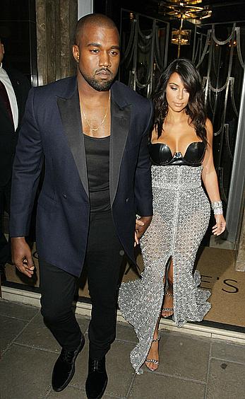 Kim Kardashian & Kanye West at GQ Men Of The Year Awards 2014 In London