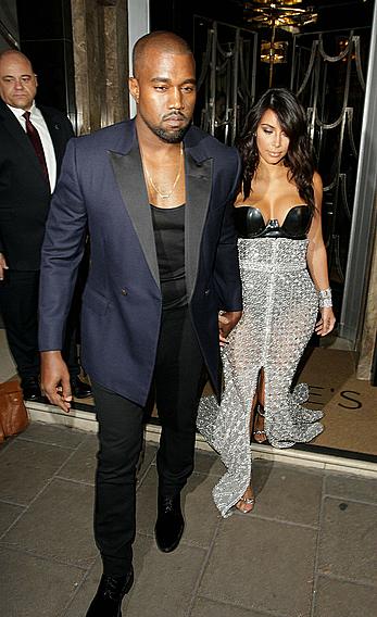 Kim Kardashian & Kanye West at GQ Men Of The Year Awards 2014 In London