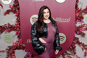 Lauren Jauregui braless in sheer dress at The Hollywood Reporter and Spotify Golden Week Nominees Night
