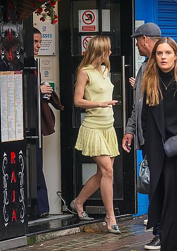 Lily Rose Depp pokies while Leaving Global Studios, Heart Breakfast Show in London