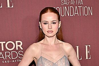 Madelaine Petsch braless in see through dress at The Actors Night hosted by The Actor Awards and Elle in LA