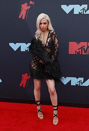 Mariahlynn in see through dress at MTV Video Music Awards in New Jersey