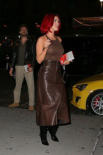 Megan Fox wears a stylish see through top for a book signing in New York