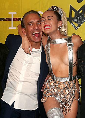Miley Cyrus almost topless and nude ass at MTV Video Music Awards