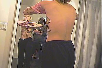 Miley Cyrus topless in Superbowl Dressing Room