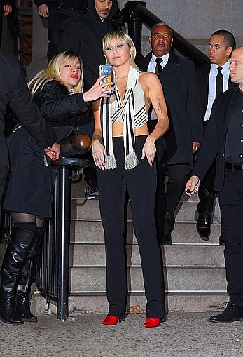 Miley Cyrus nipple slip outside the Bowery Hotel in New York