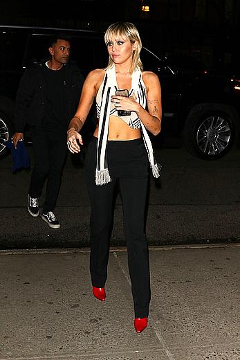 Miley Cyrus nipple slip outside the Bowery Hotel in New York