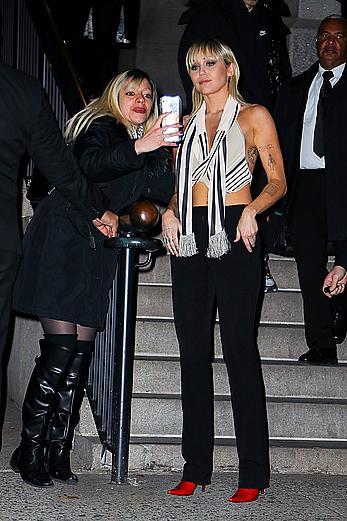Miley Cyrus nipple slip outside the Bowery Hotel in New York