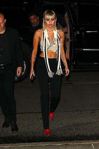 Miley Cyrus nipple slip outside the Bowery Hotel in New York