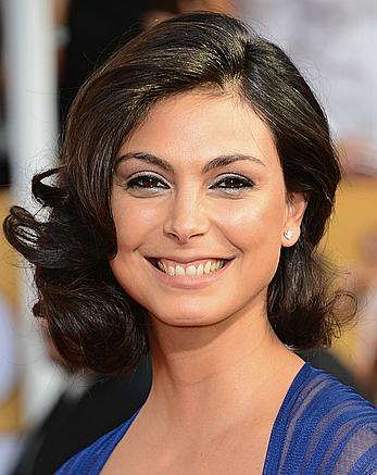 Morena Baccarin shows sexy cleavage at 20th Annual Screen Actors Guild Awards at The Shrine Auditorium in Los Angeles