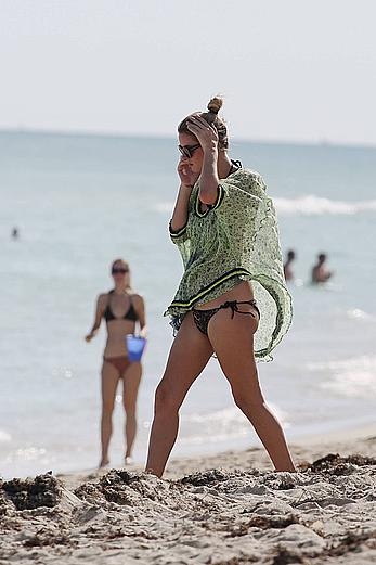 Nicky Hilton in a bikini at a beach in Miami