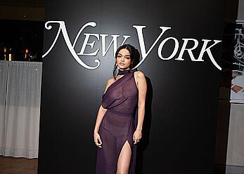Rachel Zegler in sheer dress at New York Magazine’s The Culturati 50 Party in NYC
