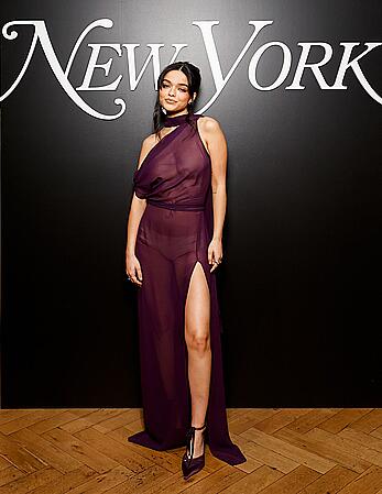 Rachel Zegler in sheer dress at New York Magazine’s The Culturati 50 Party in NYC