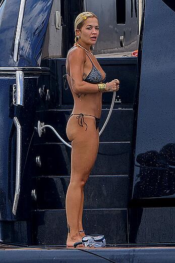 Rita Ora & Lady Mary Charteris in bikini on a yacht in Ibiza - August 11, 2026