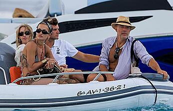Rita Ora & Lady Mary Charteris in bikini on a yacht in Ibiza - August 11, 2026