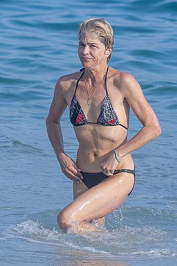 Selma Blair in bikini on the beach in Los Cabos - August 18, 2026
