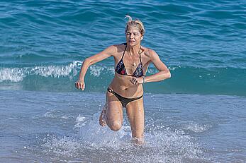 Selma Blair in bikini on the beach in Los Cabos - August 18, 2026