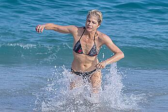 Selma Blair in bikini on the beach in Los Cabos - August 18, 2026
