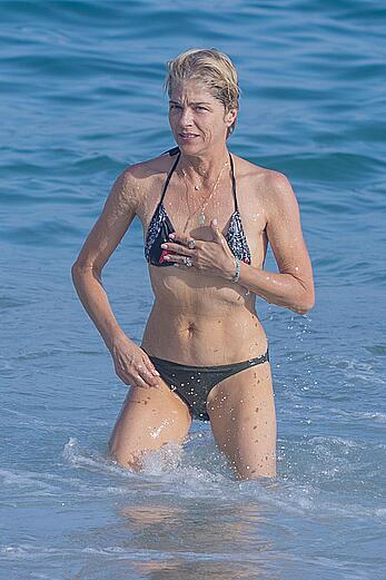 Selma Blair in bikini on the beach in Los Cabos - August 18, 2026
