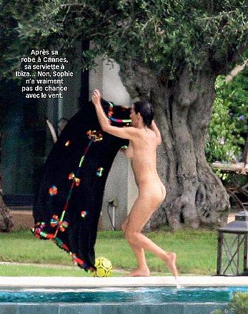 Sophie Marceau nude on a beach paparazzi pics