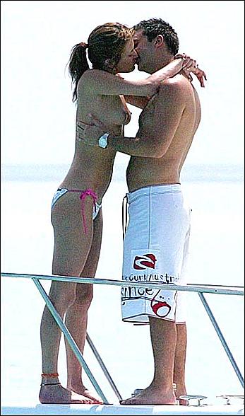 Sophie Anderton topless on a yacht