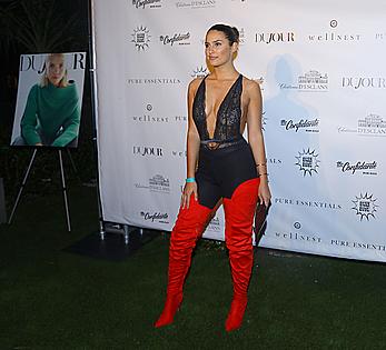 Busty Tao Wickrath in see through top