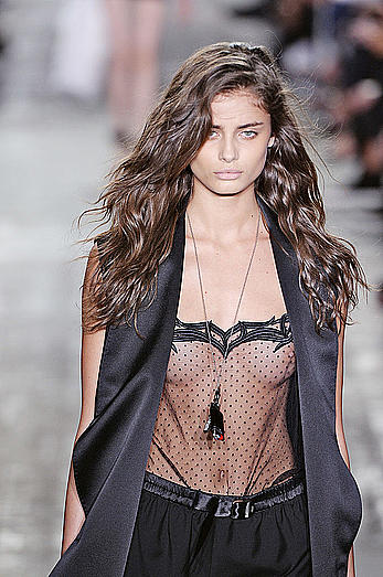 Taylor Marie Hill see through dressed at Alexander Wang Spring 2017 Show at NY Fashion Week