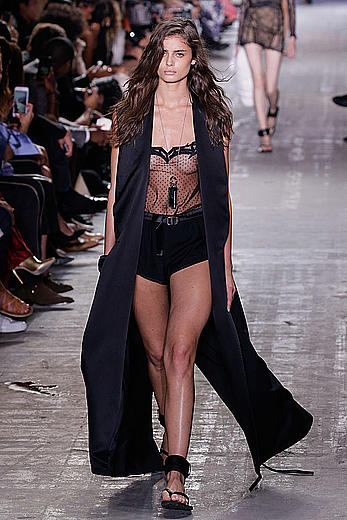 Taylor Marie Hill see through dressed at Alexander Wang Spring 2017 Show at NY Fashion Week