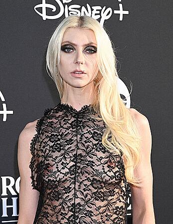 Taylor Momsen braless in sheer dress at 2025 Rock & Roll Hall of Fame Induction Ceremony